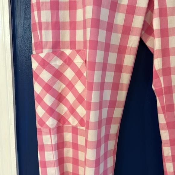 Women’s LILLY PULITZER Pink & White Check Gingham Crop Capri Pants Size 10 - Picture 4 of 8